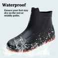 thumbnail image 4 of AUXDIQ Rain Boots Women Men Short Ankle Waterproof Rain Shoes Outdoor Garden Shoes, 4 of 6