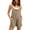 #0177-Khaki, variant on Ailaofu Womens Summer Sleeveless Overall Romper Shorts Adjustable Strap Solid Color Loose Casual Short Overalls with Pockets