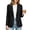 Black1, variant on Blazer for Women Long Sleeve Business Casual Suit Jacket Notch Lapel Button Blazer Padded Shoulders