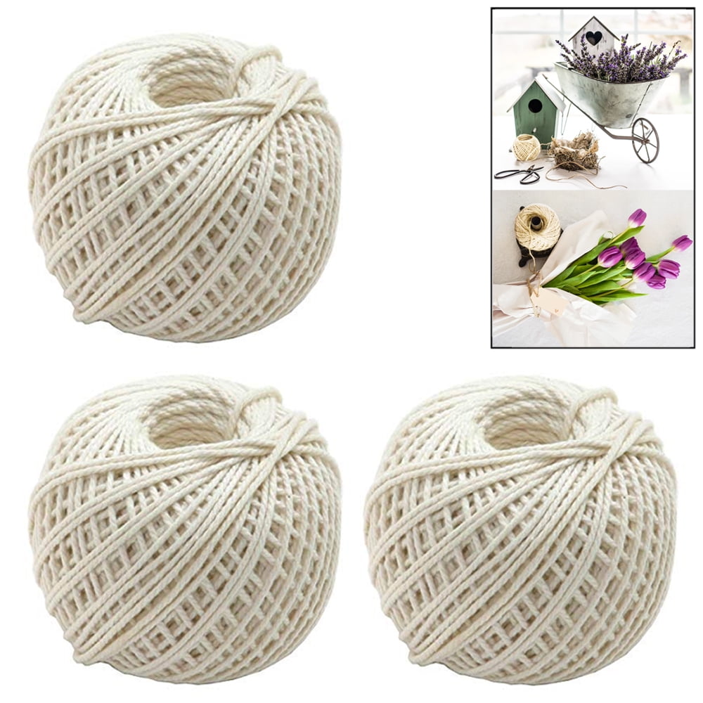 3PC Twine String 197' Cord Rope Crafts DIY Art Gift Wrap Garden Decor