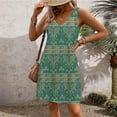 thumbnail image 4 of Pisexur Robes d'Été pour Femmes Plage Florale Boho Robe Midi Sans Manches Col en V Vintage Fluide avec Poche T-Shirt Robe d'Été S-2TG, 4 of 6