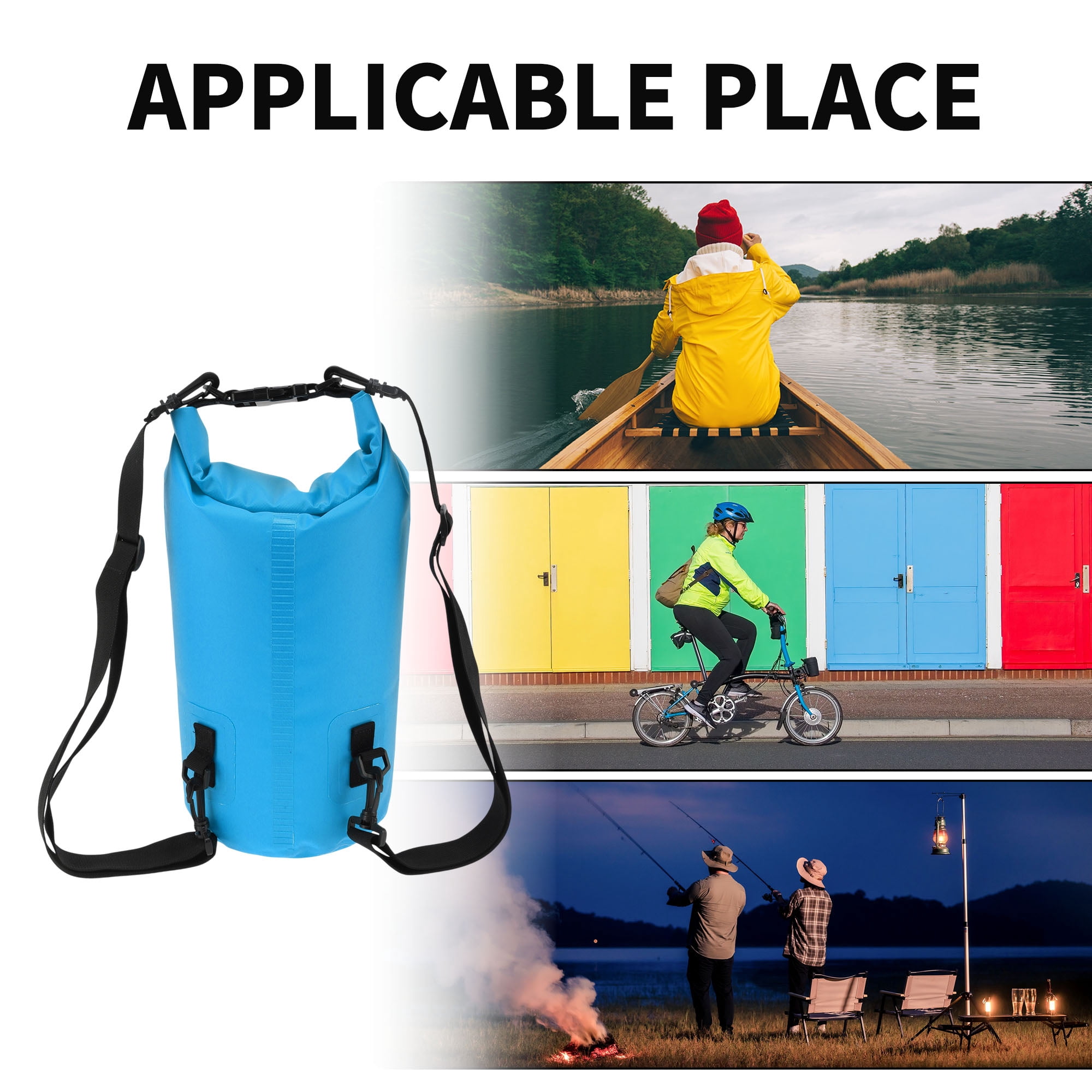 Unique Bargains Durable Waterproof Dry Bag Deep Blue
