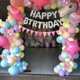 thumbnail image 3 of YANSION 65 Pack Unicorn Party Decorations for Girls, Happy Birthday Decors Pastel Balloon Garland Kit with Pink Triangle Banner Star Rainbow Unicorn Foil Balloons, 3 of 6