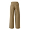 thumbnail image 7 of Babcutegg Big and Tall Mens Cotton Linen Pants Straight Leg Elastic Waist with Pockets Versatile Casual Trousers Size 4XL, 7 of 7