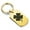 Gold, variant on Stainless Steel Four Leaf Clover Good Luck Charm Dog Tag Keychain Circle Ring