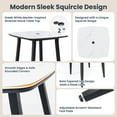 thumbnail image 2 of Noble House 35.4" Outdoor Rounded Square Bar Table, Durable Sintered Stone Greek Top, Umbrella Hole, Ember Black + White, 2 of 6