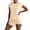 Beige, variant on Short Sets for Women Summer Cap Sleeve Crewneck T Shirt and Skirted Shorts Skorts 2 Piece Matching Set Womens Lounge Set