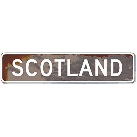 Tin Poster Metal Sign Novelty Funny 6x16 Scotland Wall Street Decor Outdoor Indoor Decoration Plaque Retro Signs
