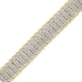 thumbnail image 2 of Morgan & Paige Diamond Accent Wide Swirl Tennis Bracelet in Two-Tone Rhodium over Bronze, Adult Female, 2 of 6