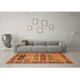 thumbnail image 3 of Ahgly Company Indoor Square Abstract Orange Modern Area Rugs, 4' Square, 3 of 4