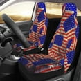 thumbnail image 2 of Pofeuu Vintage USA Flag Print Automotive Car Seat Covers Flat Cloth Full Set Seat Covers,Car Seat Covers front seats for Cars Trucks and SUVs-2 PCS, 2 of 7