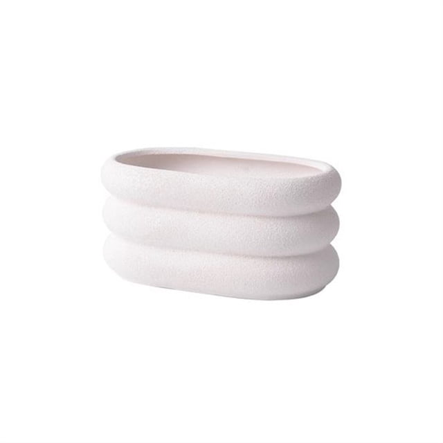 Maceta de cerámica for verduras y orquídeas, con bandeja, color verde suculento, for oficina, perforada, grande