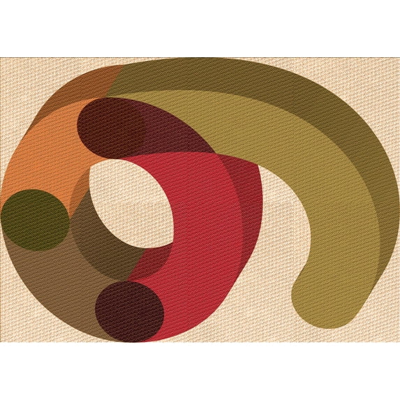 Ahgly Company Machine Washable Indoor Rectangle Transitional Tomato Red Area Rugs, 5' x 8'