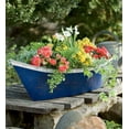 thumbnail image 3 of Plow & Hearth Large Handmade Painted Metal Boat Planter/Container, 3 of 4