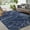 PR02-Blue and Gray, variant on SIXHOME Outdoor Rug 5'x8' Waterproof Reversible Patio Rug Floral Border Plastic Straw Indoor Outdoor Rug for RV Camping Garden Picnic Beach Deck Backyard Porch Decor Dark Grey and White