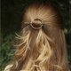 thumbnail image 2 of Minimalist gold hair accessories brass hair clip for women and girls (Gold), 2 of 4