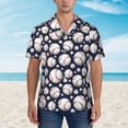 thumbnail image 6 of Picia Cute Basebal Gentle Cotton Regular Fit Short Sleeve Casual Hawaiian Shirt for Men-Medium, 6 of 9