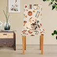 thumbnail image 4 of Yayeee 2 Pack Dining Chair Covers Stretch Parson Chairs Slipcovers Seat Protector, Beige Fall Coffee, 4 of 6