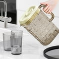 thumbnail image 3 of WRKEKC Clearance 2000ml Transparent Beverage Pitcher with Ribbed Handle | Leak-Proof ABS Plastic Water Jug for Bar, Kitchen, Parties | Dishwasher Safe, 3 of 6