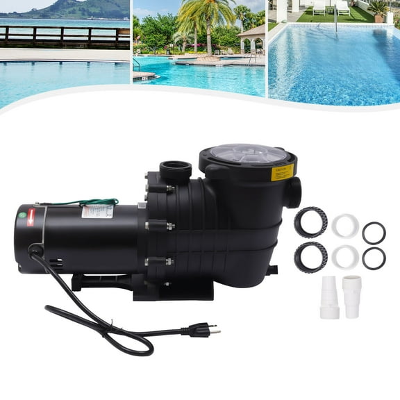 Pool Pump, 2HP 110V Swimming Pool Pump Above Ground and lnground Pools Water Pumps 118.8GPM Filter Garden Pools Water Pumps For In/Above-Ground Pools, Hot Tubs (2HP)