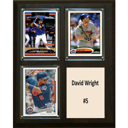 David Wright Memorabilia - C&I Collectables MLB 8x10 David Wright New York Mets 3-Card Plaque