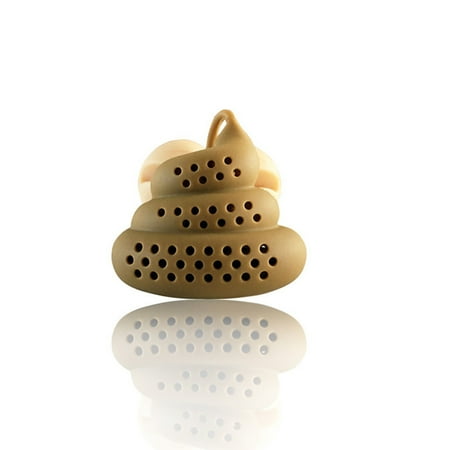 

ruhuadgb Poo Turd Shape Silicone Tea Strainer Filter Infuser Prank Trick Props Drink Tool