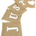 thumbnail image 3 of (TM Jute Burlap Just Married Bunting Banner Vintage Burlap Banner for Wedding Party Decor Gifts, 3 of 4