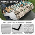 thumbnail image 6 of Renewold Golf Cart Seat Cover Protector Soft Breathable Golf Cart Accessories with Front Pockets Universal Fit for Most 2-Seat Club Car for Women Men, Bohemian Flower, 6 of 7