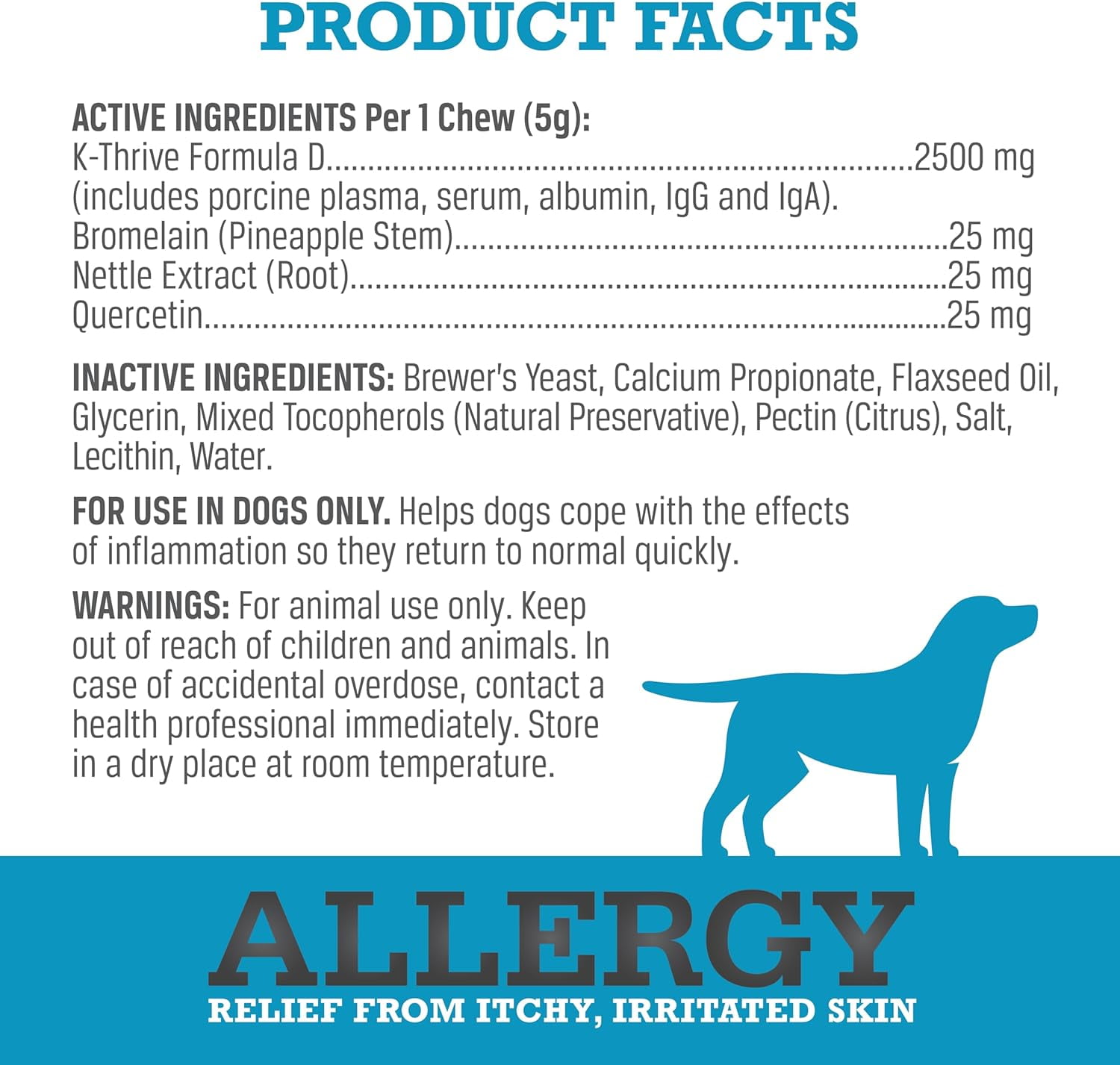 Dog Allergy Relief Natural Antihistamines WINPRO Pet