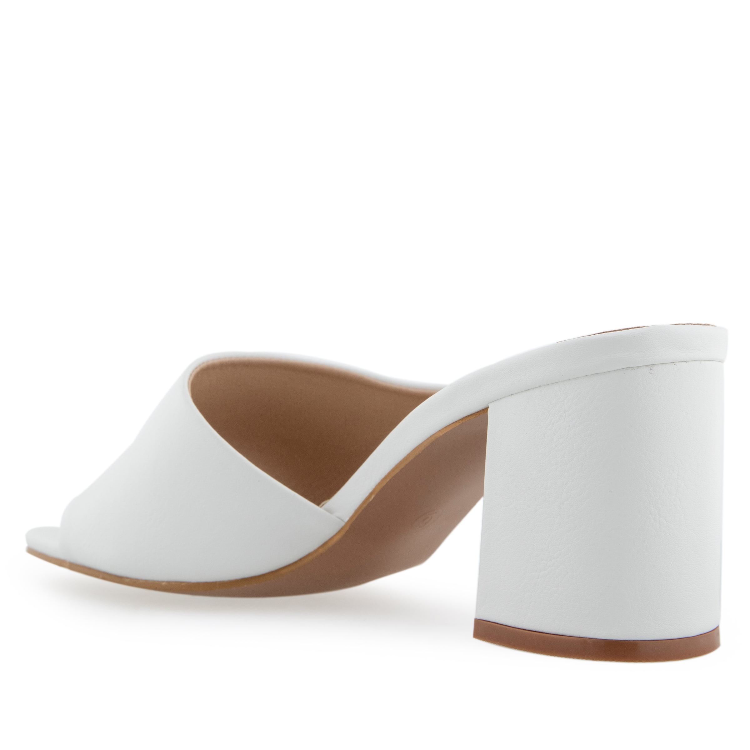 OLIVIA & KATE Ladies White Nappa PU Heel Sandals Size 7.5