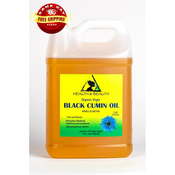 Black Cumin Seed Oil Unrefined Organic Virgin Raw Cold Pressed Fresh Pure 7 Lb
