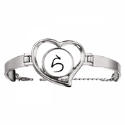Japanese Hiragana Character RA Bracelet Heart Jewelry Wire Bangle