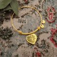 thumbnail image 5 of FORTUNATE WOMEN ARE BORN IN DECEMBER PERSONALIZE LUXURY BANGLE WITH CHARM HEART GOLD - Heart Bangle Bracelet - Silver/Gold color, Personalized Engraving Option, 5 of 5