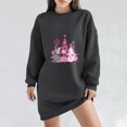 thumbnail image 2 of Pisexur Robe de Noël pour Femmes Mode Imprimé Arbre de Noël Col Rond Robe Chandail en Molleton Décontractée Manches Longues Robe de Fête d'Automne Mini Robe, 2 of 4