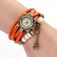 thumbnail image 4 of UDIYO Women Vintage Eiffel Tower Multilayer Braided Faux Leather Bracelet Wrist Watch, 4 of 6