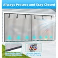 thumbnail image 5 of Privacy Garage Door Screen for 2 Car Garage 16x7FT, Blackout Magnetic Screen Door with Retractable Fiberglass Mesh&Heavy Duty Weighted Bottom, Easy Assembly&Pass for Garage/Patio-Sliver Grey, 5 of 5