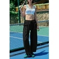 thumbnail image 3 of Womens Baggy Barrel Pants Wide Leg Lounge Drawstring Sweatpants with Pockets, 3 of 10