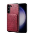 thumbnail image 2 of Mantto Crocodile Grain PU Leather Back Wallet Phone Case for Samsung Galaxy A05S, Hidden Magnetic Credit Card Slot Holder, Horizontal & Vertical Kickstand Durable Protective Cover, Red, 2 of 6