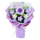 thumbnail image 3 of Ramo de flores de ganchillo completo, flores artificiales, rosa tejida para casa, boda Púrpura, 3 of 9