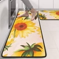 thumbnail image 2 of Kitchen Rugs Sets Of 2,Pink Sunflower Daisy Pattern Anti Fatigue Kitchen Mat Rugs Non Slip Washable,Decorative Kitchen Floor Mats for Kitchen,Sink,Laundry,17"x47"+17"x47", 2 of 5