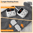 thumbnail image 4 of KOKEBREN Electric Heated Blanket Queen Size 84x90 Inches, 10 Heat Settings & 10 Auto-Off Timers, Machine Washable Electric Blanket,Gray, 4 of 5