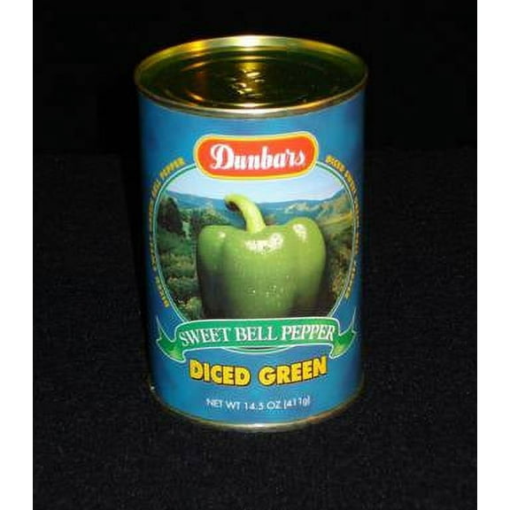 Dunbar Peppers Diced Green, 14.5 oz - Case of 24