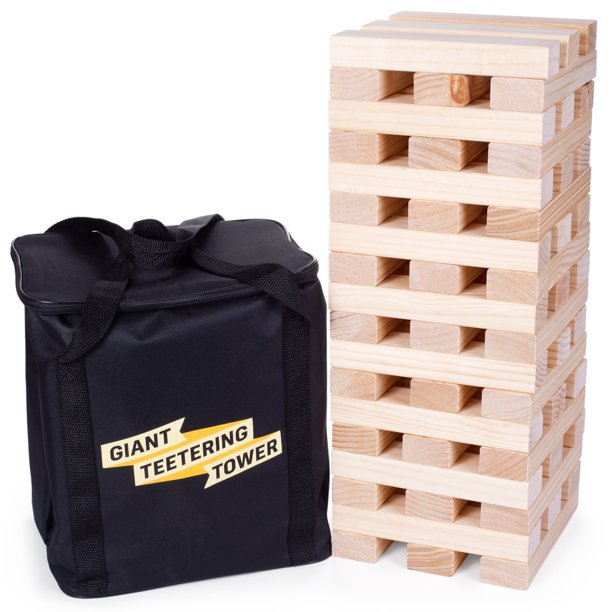 Brybelly GIant Teetering Tower, Jumbo Size Block Removal Game for
