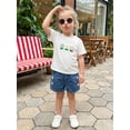 thumbnail image 6 of Loicainy Toddler Kids Girls Denim Shorts Outfits Set 12 18 24 Months 2T 3T 4T 5T Short Sleeve Crew Neck Flower T-shirt with Shorts Summer Clothes Sets, 6 of 9