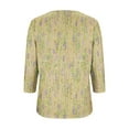 thumbnail image 5 of Utoimkio 3/4 Sleeve Blouses for Women Plus Size V Neck Shirts Casual Floral Print Lightweight Loose Fit Tee Tops for Women, 5 of 5