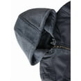 thumbnail image 4 of KVE Boy's Faux Leather Jacket Windproof Fleece Lined Warm Winter Coat Kids Bomber Outerwear PU Motorcycle Hooded Jacket Dark Grey 4-5, 4 of 9