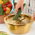 thumbnail image 4 of Multifunctional Stainless Steel Basin Sink Kitchen Colander Fine Mesh Basket Vegetable Washing Bowl Set, 4 of 5