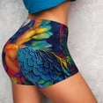 thumbnail image 4 of Disketp Vibrant Rainbow Parrot Fantasy for Scrunch Butt Workout Shorts Women Seamless Soft Smooth Gym Yoga Scrunch Active Shorts-X-Large, 4 of 8