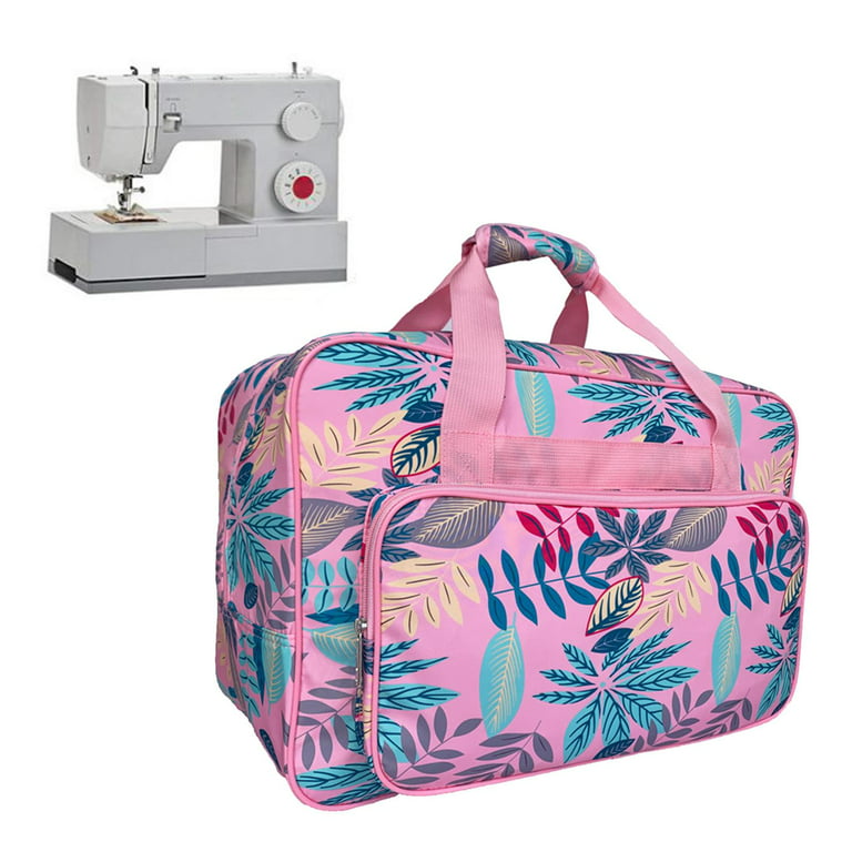 Sewing Machine Carrying Case Carry Tote/Bag Large Capacity Nylon Storage  Bags Most Standard Machine, Sew Accessories Tools Organizer - Pink 