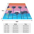 thumbnail image 3 of Balery Beach with Palm Trees Manta de Felpa Suave y Acogedora – Cobija de Franela Aterciopelada para Cama, Lavable y Cálida para Sofá, Mascotas, Transpirable-50"x40", 3 of 7